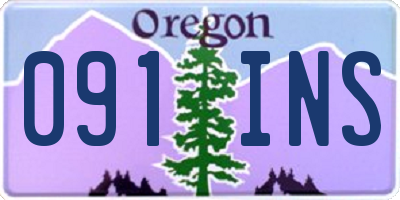 OR license plate 091INS