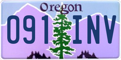 OR license plate 091INV