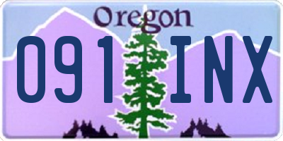 OR license plate 091INX