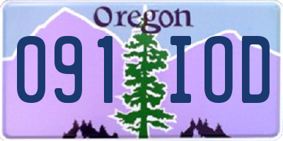 OR license plate 091IOD