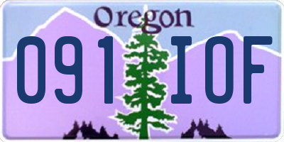OR license plate 091IOF