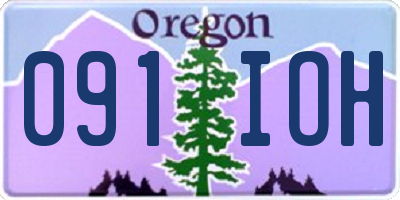 OR license plate 091IOH