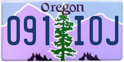 OR license plate 091IOJ