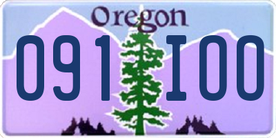 OR license plate 091IOO