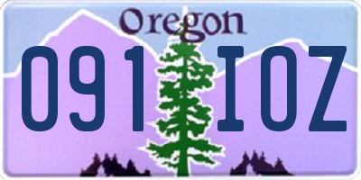 OR license plate 091IOZ