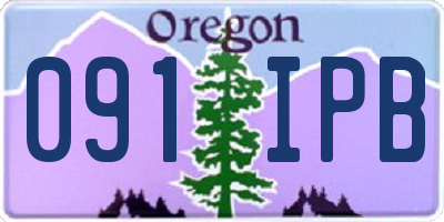 OR license plate 091IPB