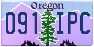 OR license plate 091IPC