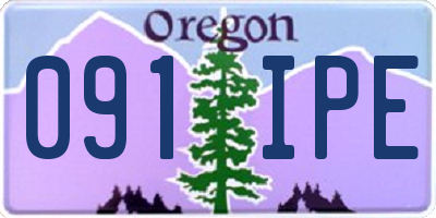 OR license plate 091IPE