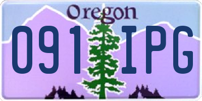 OR license plate 091IPG