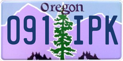 OR license plate 091IPK