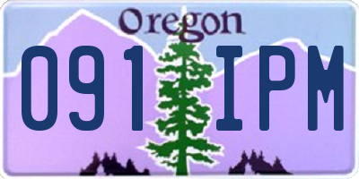 OR license plate 091IPM