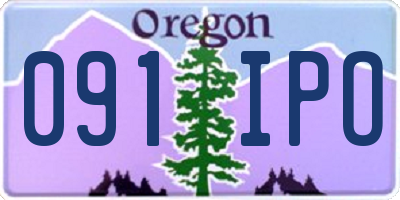 OR license plate 091IPO
