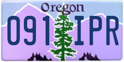 OR license plate 091IPR