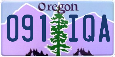 OR license plate 091IQA