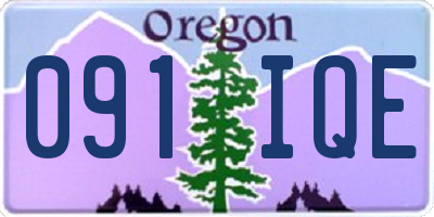 OR license plate 091IQE