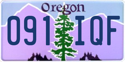 OR license plate 091IQF