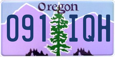 OR license plate 091IQH