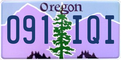 OR license plate 091IQI