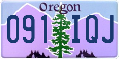 OR license plate 091IQJ
