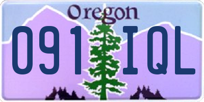 OR license plate 091IQL