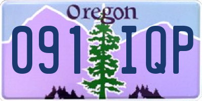 OR license plate 091IQP
