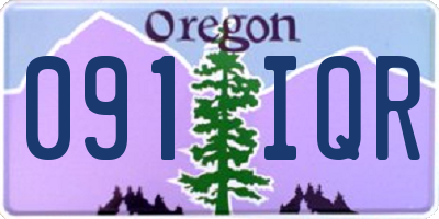 OR license plate 091IQR