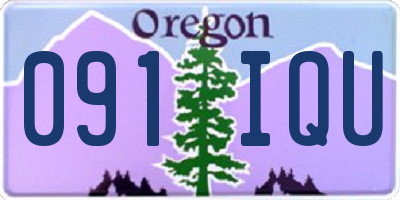 OR license plate 091IQU