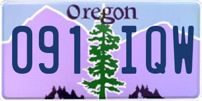 OR license plate 091IQW