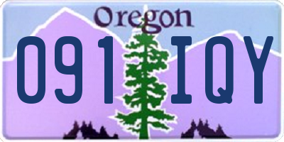 OR license plate 091IQY