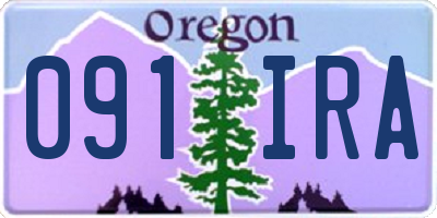 OR license plate 091IRA