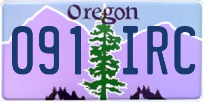 OR license plate 091IRC