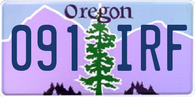 OR license plate 091IRF