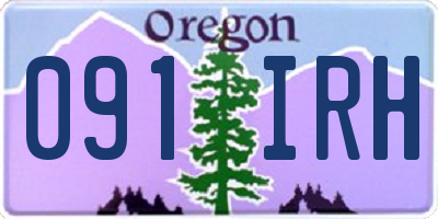 OR license plate 091IRH