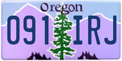 OR license plate 091IRJ