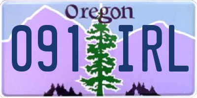 OR license plate 091IRL