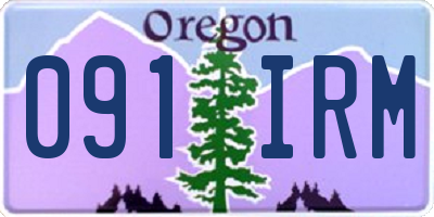 OR license plate 091IRM