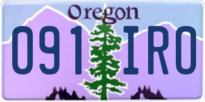OR license plate 091IRO