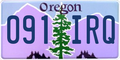 OR license plate 091IRQ