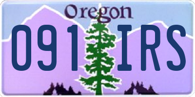 OR license plate 091IRS