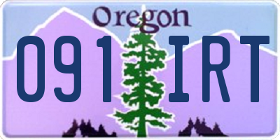 OR license plate 091IRT