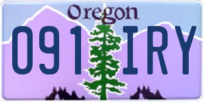 OR license plate 091IRY