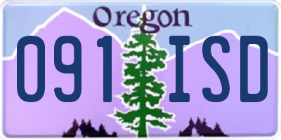 OR license plate 091ISD