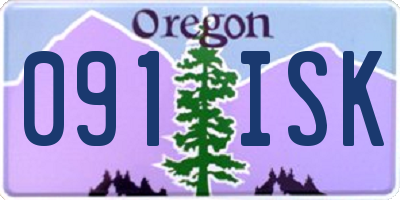 OR license plate 091ISK