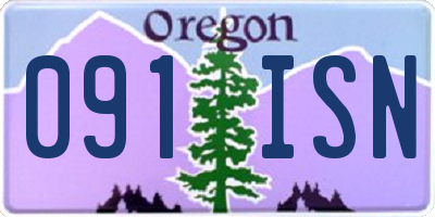 OR license plate 091ISN