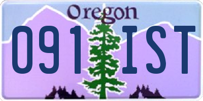 OR license plate 091IST