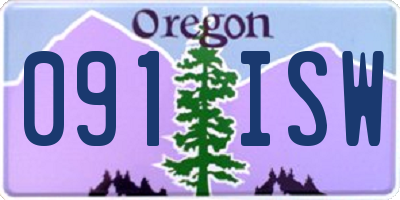 OR license plate 091ISW