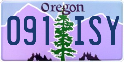 OR license plate 091ISY