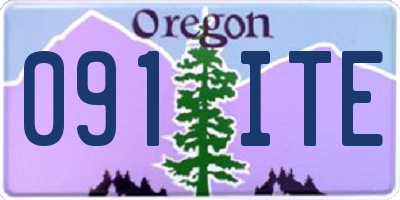 OR license plate 091ITE