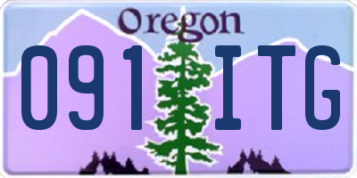 OR license plate 091ITG