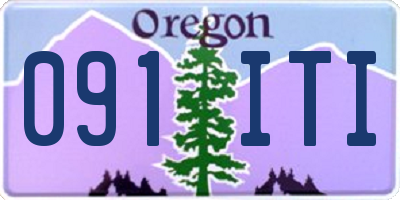 OR license plate 091ITI